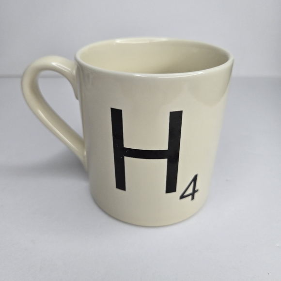 Scrabble Ceramic Mug H Monogram Coffee Cup Tea Novelty Gift Collector 2014 - Picture 1 of 9